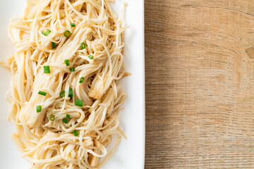 stir-fried golden needle mushroom with butter
