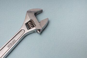 Closeup shot of an adjustable wrench