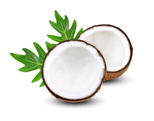 coconuts isolated on the white background