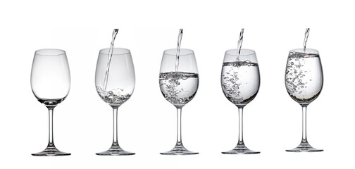 A glass of water isolated on a white background.Clipping path.