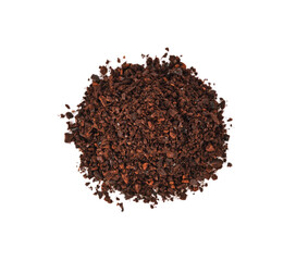 Ground Coffee isolated on white background