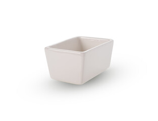 Cup of sauce isolated on white