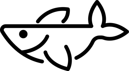 fish minimal line icon