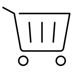 Outline shopping cart icon