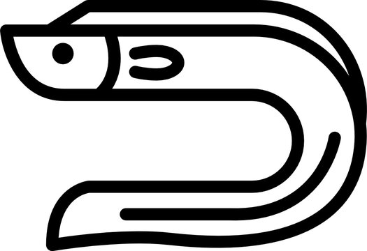 Sea Eel Minimal Line Icon