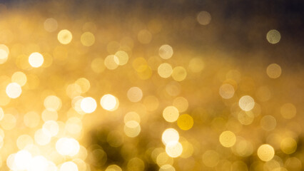 Abstract background bokeh Gold Glitter and elegant for Christmas and Happy new year