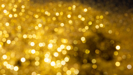 Abstract background bokeh Gold Glitter and elegant for Christmas and Happy new year