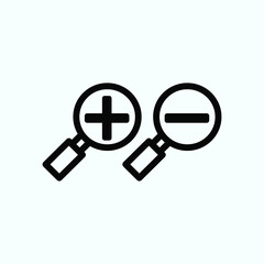 search icon, flat vector graphic on isolated background. - Vector