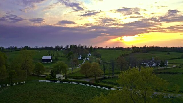 Horse Farm Sunset