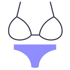 Colored line Underwear Icon