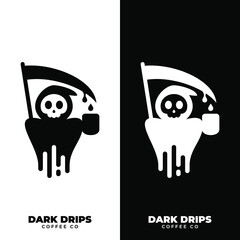 AWESOME DARK COFFEE LOGO TEMPLATE