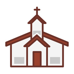 vector icon of church, building and architecture with filled outline style. worship place. religion. vector icon for graphic, mobile design and etc.