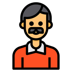 Avatar filled outline icon