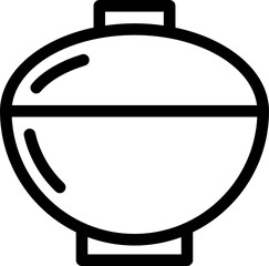 miso soup minimal line icon