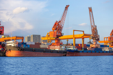 Fototapeta premium Guangzhou Huangpu Shipyard, Guangdong Province, China