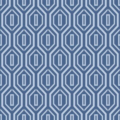 Japanese Hexagon Zigzag Vector Seamless Pattern