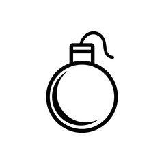Bomb icon vector. SImple design on white background.