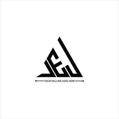 J E J letter logo creative design. J E J unique design