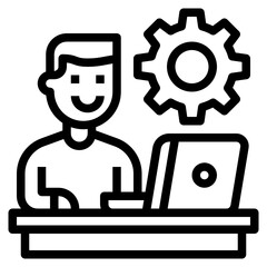 Management outline icon