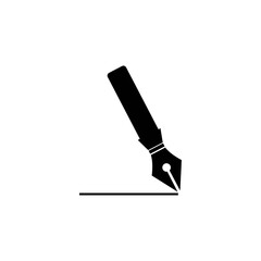 Fountain pen icon vector. Pen icon symbol. Simple design style on white background.