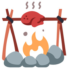 Fire roasting  icon