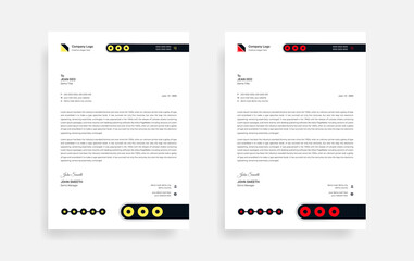Abstract corporate business letterhead design template
