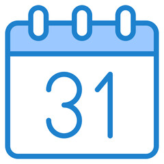 calendar blue style icon