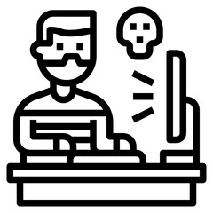 Hacker outline icon