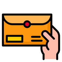 recieve color line style icon