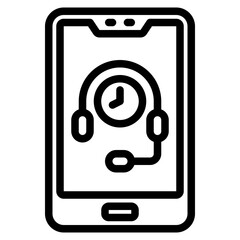 call outline style icon