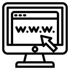 website outline style icon