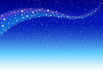 水彩 七夕 天の川 フレーム 背景