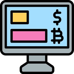 Chart icon, Cryptocurrency related vector