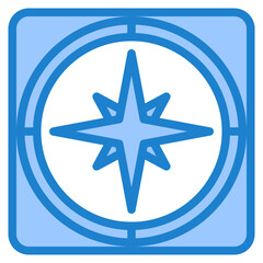 compass blue style icon