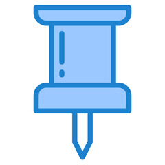 pin blue style icon