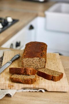 Homemade hazelnut and almond keto bread