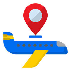 airplane flat style icon
