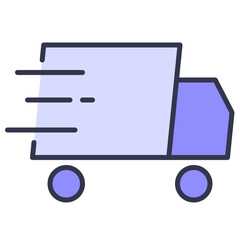 Filled outline shipping icon