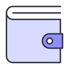 Filled outline wallet icon