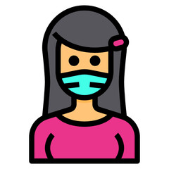 Avatar filled outline icon