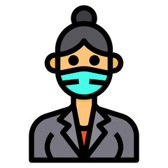 Avatar filled outline icon