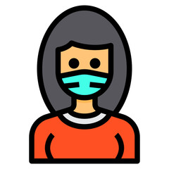 Avatar filled outline icon