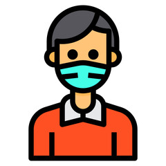 Avatar filled outline icon