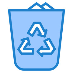 recycle blue style icon