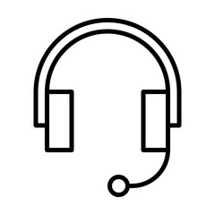 Outline call center icon