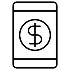 Outline online banking icon