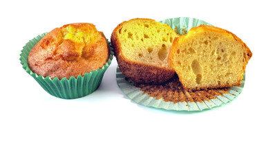 Cupcakes on a white background