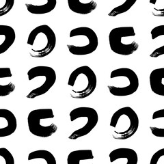 Seamless pattern with sketch circles shape