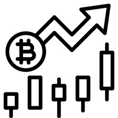 Bullish trend icon, Cryptocurrency related vector