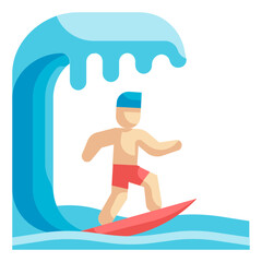 surf flat icon